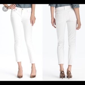 Jcrew white jeans, cropped matchstick size 26